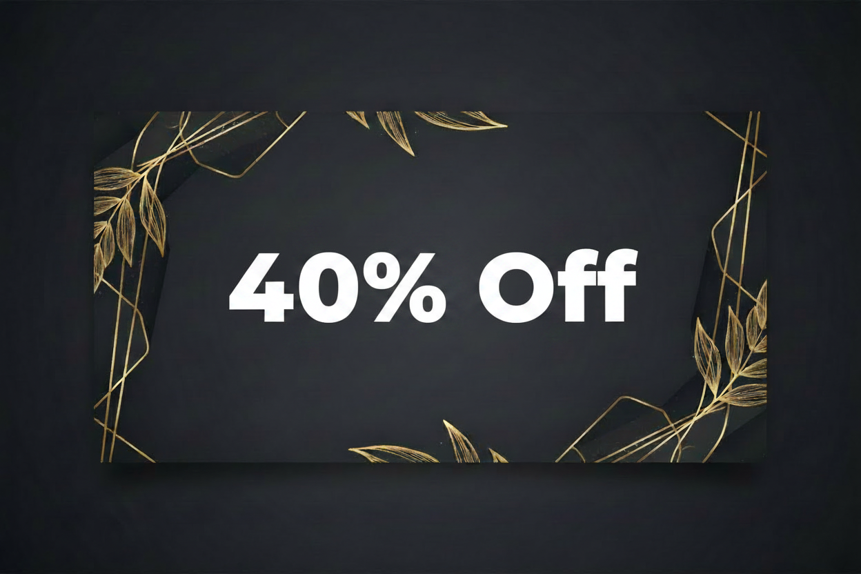 40% Off Centered Banner